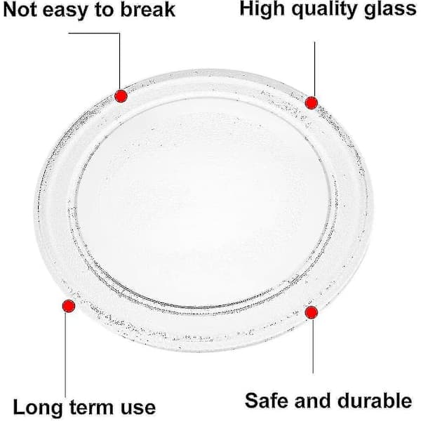 Universal mikrobølgeovn roterende glasplade, 245mm/24.5cm/9.65in