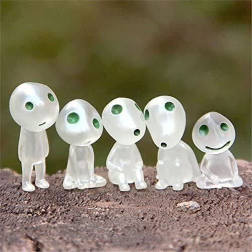 6 stk/sett Resin Prinsesse Mononoke Lysende Trealver Ånd