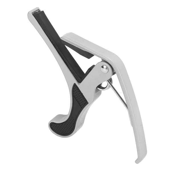 Guitar Capo Alloy Quick Release Electric Guitar Capo Set with 2pcs Guitar Picks for Banjo Mandolin Silver