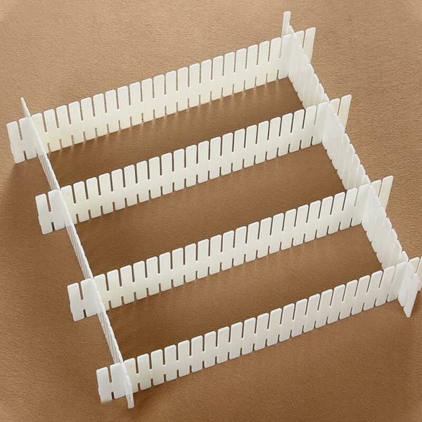 16 stk Skuffedelere Klesoppbevaring Garderobestrømper Undertøy Slips Skjerf Organizer Separator (L, 32,77 cm)