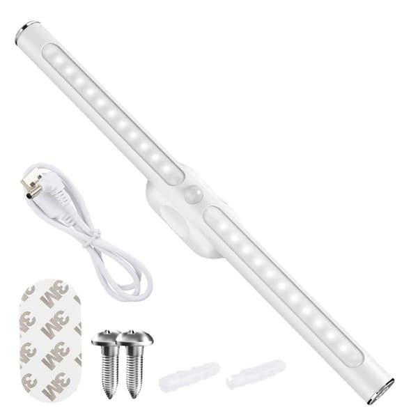 LED intelligent bevegelsessensorlampe, oppladbar, elektrodeløs