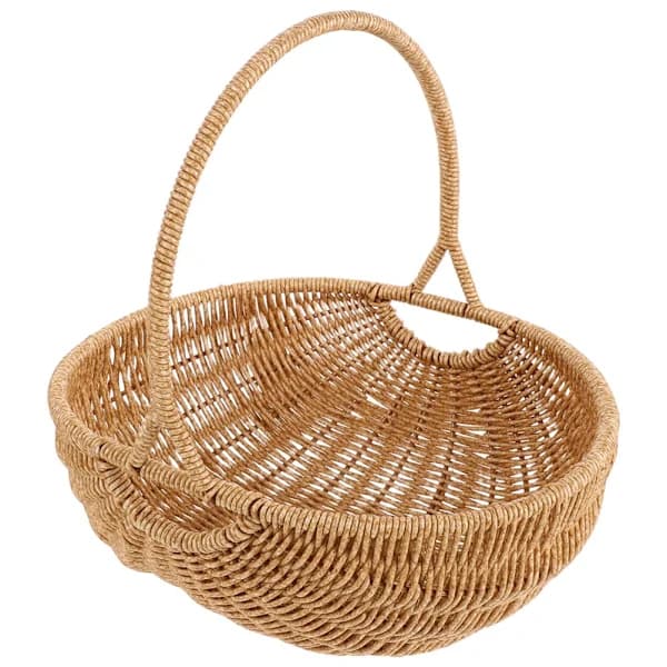 Imitation Rattan Pumpkin Basket Household Fruit Container Storage 1x 1x 1x