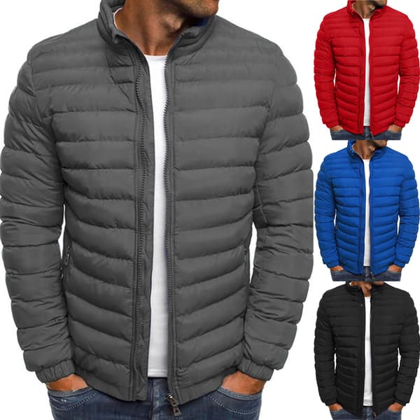 Herr Packbar Lättvikts Dun Puffer Jacka Vinterrock Ytterkläder Grå {F10} Grey L Grey L
