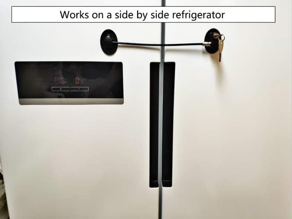 Black 2-pack Refrigerator Door Lock Freezer Door Lock File Drawer Lock with 4 Keys