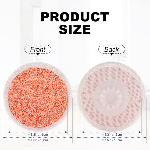 6 stk (Oransje ny) S6002UK Dampmopp Pads Kompatible med Shark S