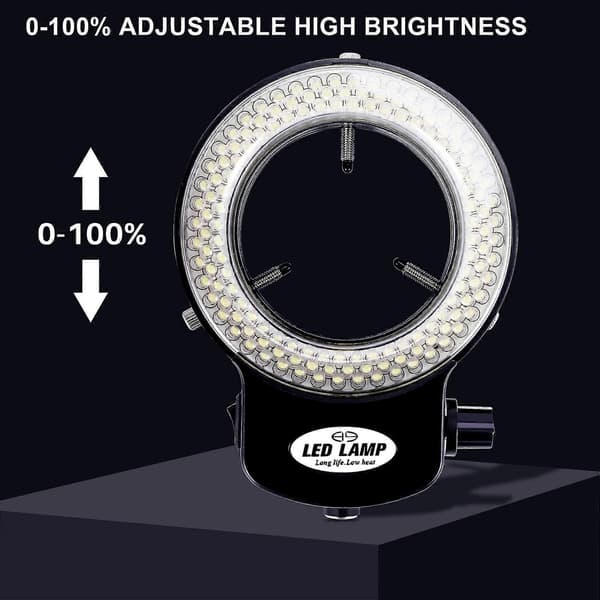 144 LED Miniskop Ringlys Ringlys 0 - 100% Justerbar Lampe For Miniskop Ringlys
