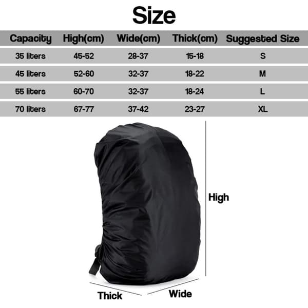 Ryggsäcksskydd COVER 60L svart