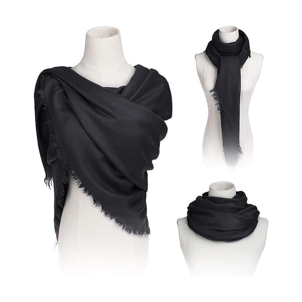Women's Scarf Shawl Wrap Head Square Blanket Scarf with Tassels 55\" * 55\"