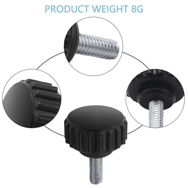 Round Head Screws x 10mm Thumb Screw Knurled Tightening Knob 2 Pieces
