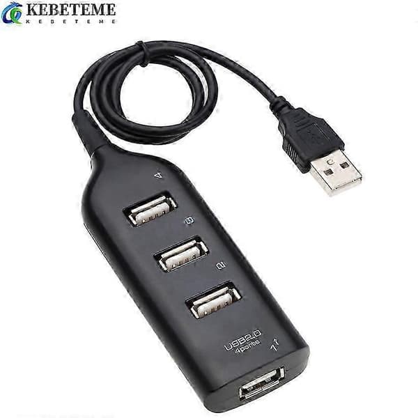 Mini 4-Port USB 2.0 Højhastigheds Splitter Adapter til Bærbar og PC [DB] hvid white