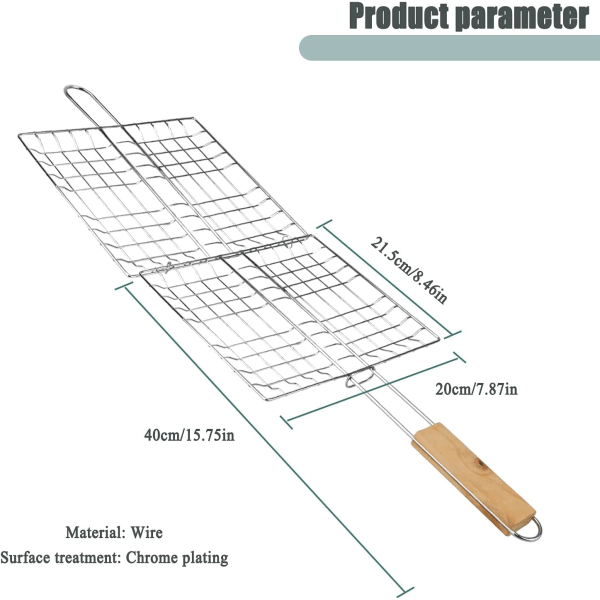 Universal Bærbar Grillkurv for Grill