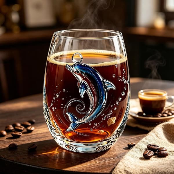 Glasvaror med blå ring, 42 cl, transparent, 2D, lekfull B - B