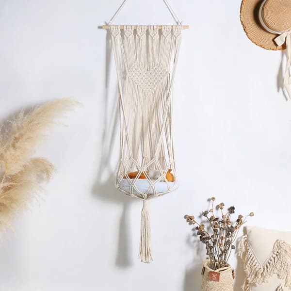 115*40CM Cat Hammock, Macrame Hanging Swing Cat Dog Bed, Hanging Pet Bed Without Cushion