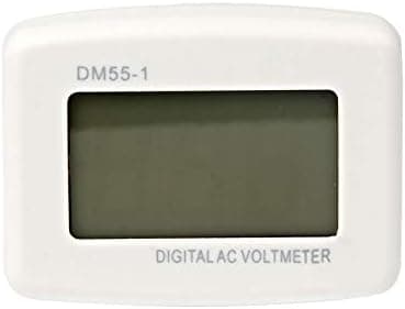 220V Blå baggrundsbelyst digital LCD voltmeterpanel spændingstester EU-stik DM55-1 AC 80-300V