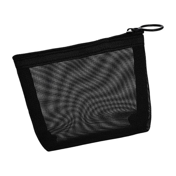 Mesh makeuptaske, stor kapacitet, lynlås, kosmetiktaske til rejser, toilettaske i mesh [DB]