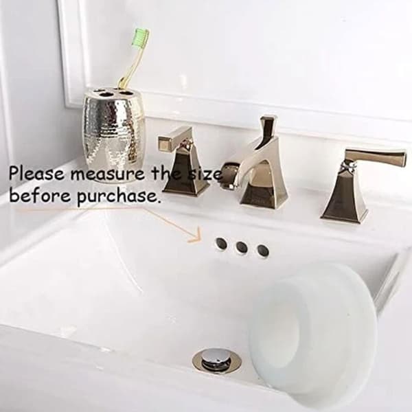 Sink Overflow Cover, Replacement Drain Hole Cap for Bathroom and Kitchen