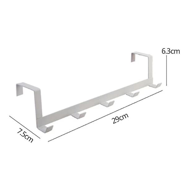 5 Hooks Over Door Hanger Hook Storage Holder Towel Clothes Hanging Rack White
