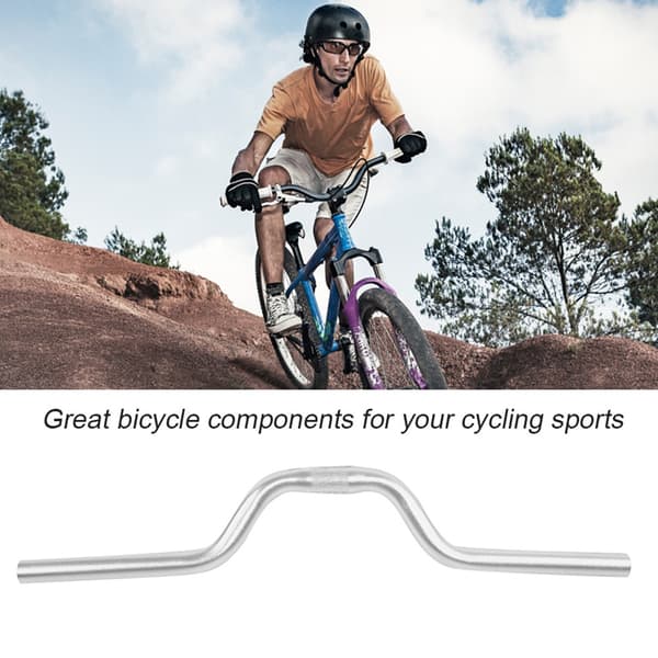 Aluminium sykkel fast gir Riser Bar styre 25.4mm*520mm (sølvfarget)