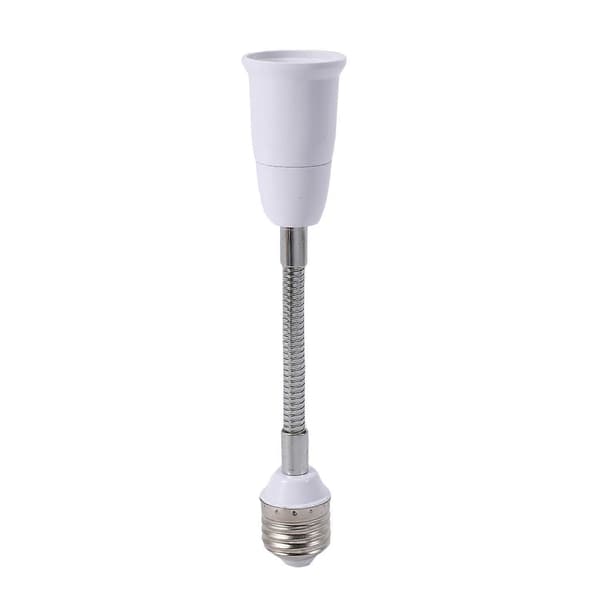 LED-lampeholder, fleksibel adapter, E27 til E27, 20 cm lang, fleksibel forlængelse