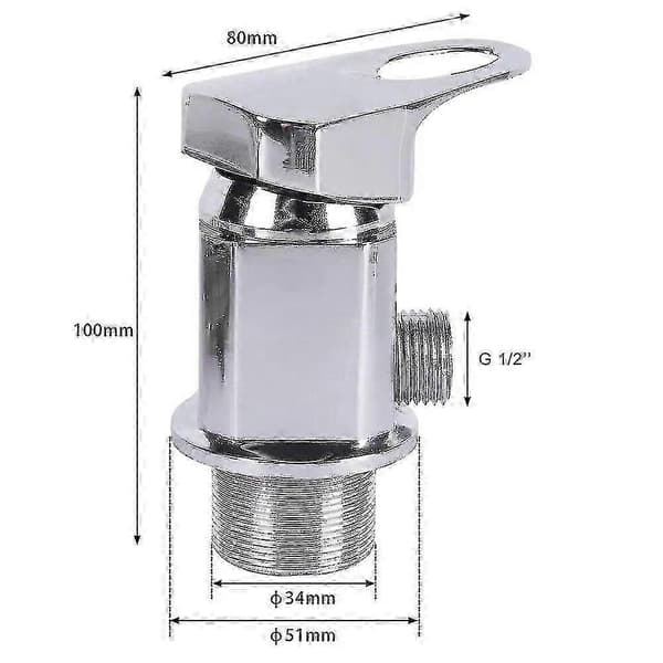 Krom dusjblander for campingvogn bobil bobil 1/2\" 1500mm Push Fit