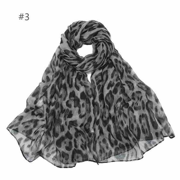 Large Leopard Print Women's Scarf in Soft Fabric, Rectangular, Casual, 90x180cm