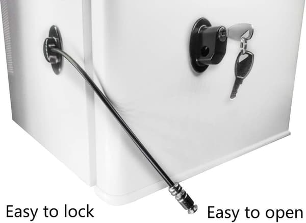 Black 2-pack Refrigerator Door Lock Freezer Door Lock File Drawer Lock with 4 Keys
