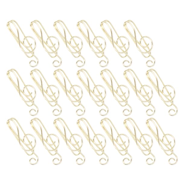 20 Pcs Musical Note Paper Clips Music Folder Shape Creativity Modeling Metal Craft Material Gold