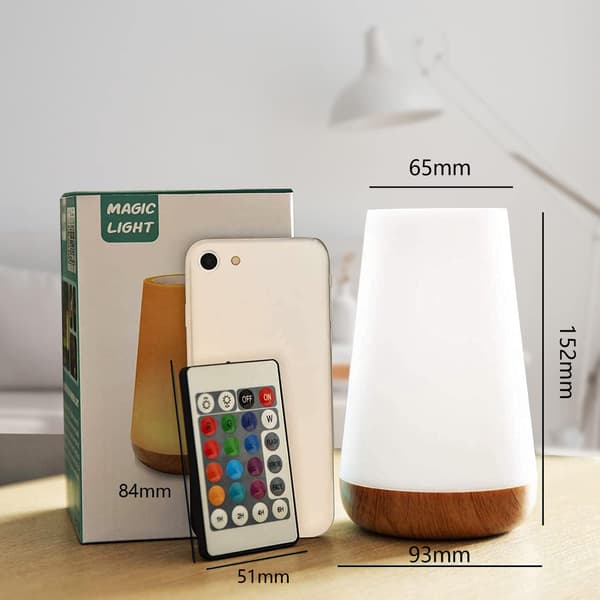 LED Night Light, Bedside Lamp, Colorful Touch Night Light, Remote Control