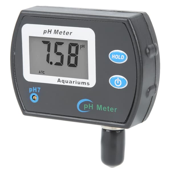LCD Digital PH-måler Tester Akvarium Pool Vandkvalitetstestmåler EU-stik 220V