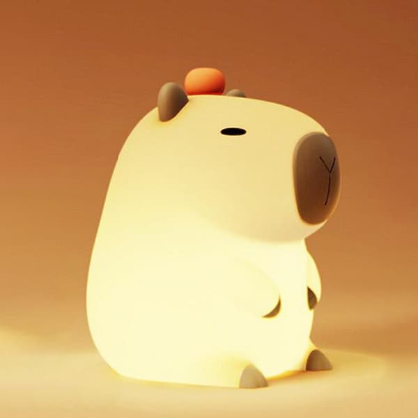 Capybara Silicone Night Light Rechargeable Dimmable Indoor Atmosphere Decoration Timer Sleep Companion Table Decoration