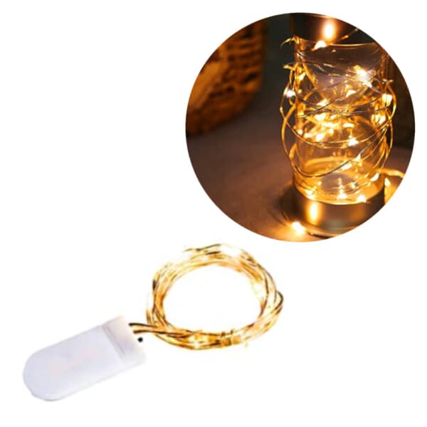 1m Mini LED String Light Battery Operated Yellow