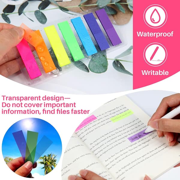 Sticky Notes Bogmærker Sticky Notes Transparent Film Tekstmarkeringspenne