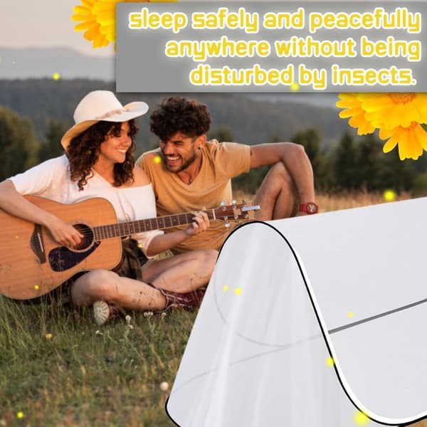 Ultralet foldbart myggenet - pop-up rejsetelt bærbart camping familieseng 200 x 80 56 cm_yu