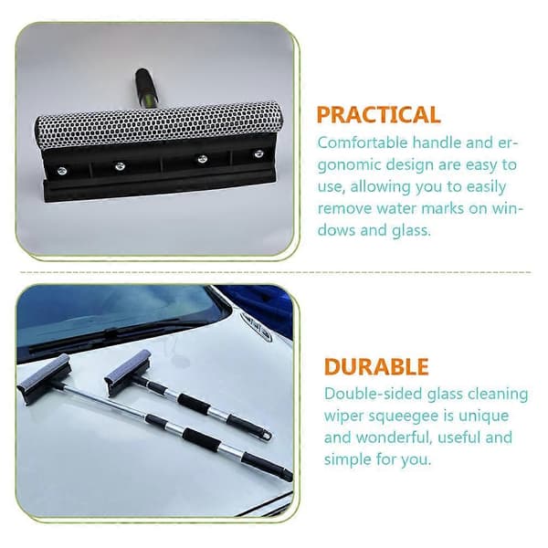 Multifunctional Glass Cleaning Scraper Double-Sided Window Squeegee with Telescopic Handle
