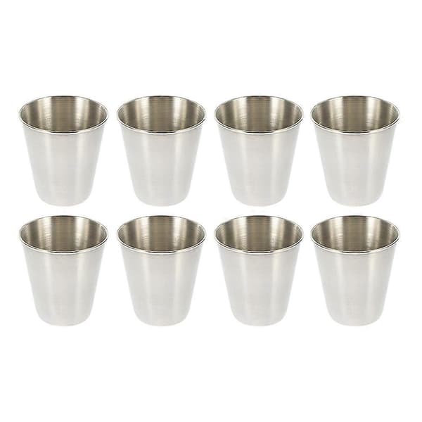 8st Rostfria Vinglas Hushåll Spritglas Dricksglas (Silver)