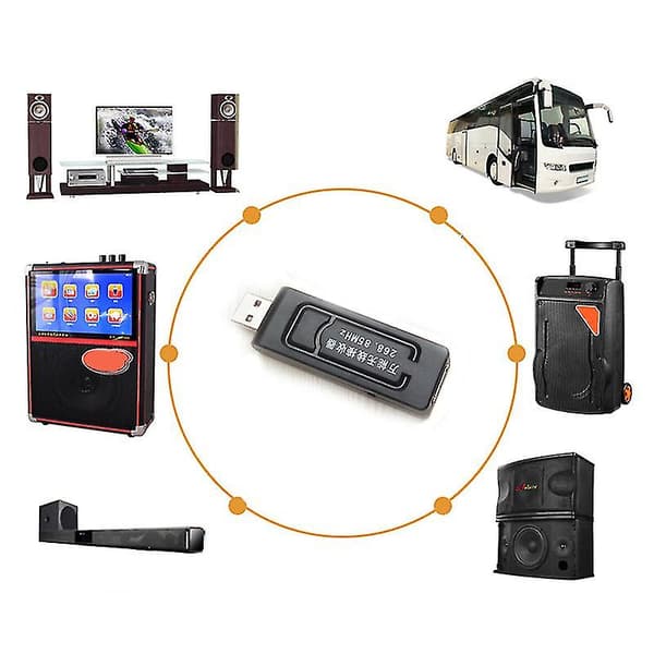 Wireless UHF USB 3.5mm Microphone with Handheld Mic and Receiver for Karaoke, Speech, and Speakers V20 (FMY)