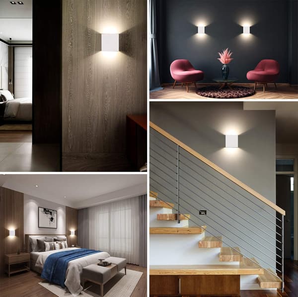 LED-væglamper, 6W IP65 Indendørs Moderne Væglampe 2 stk. Lighti