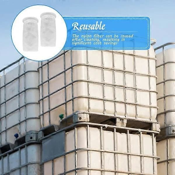 PCS Nylon IBC-filter, IBC Regnvandstankfilter Vaskbart IBC Erstatningsfilter Nylon - IBC Tanklåsbeslag (163 mm)