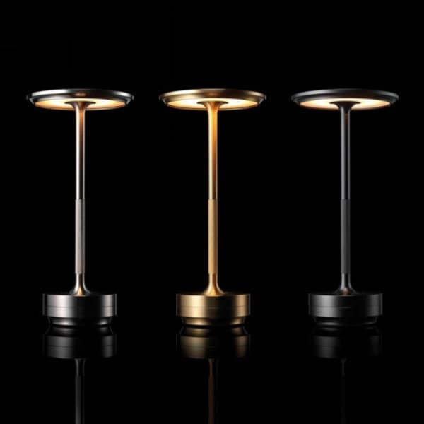 Trådløs dimbar skrivebordslampe med USB-lading og vanntett metall-FA-