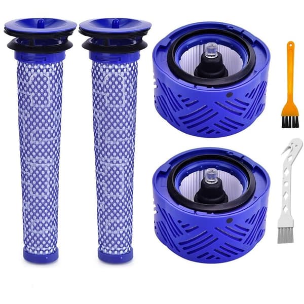 Filtererstatning for Dyson V6 Absolute Total Clean Stick Vacuum, Post- og forfilter, deler 966741-01 og 965661-01