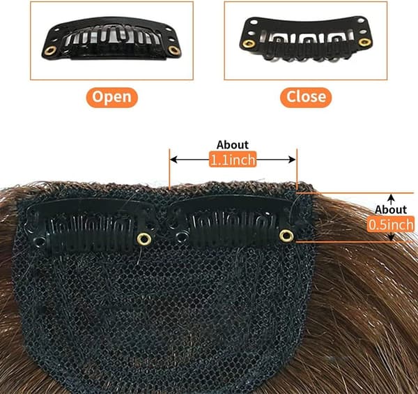 Ljusbrun tjock hårfringe äkta människohår bangs clip in bangs hårförlängning obehandlad lugg