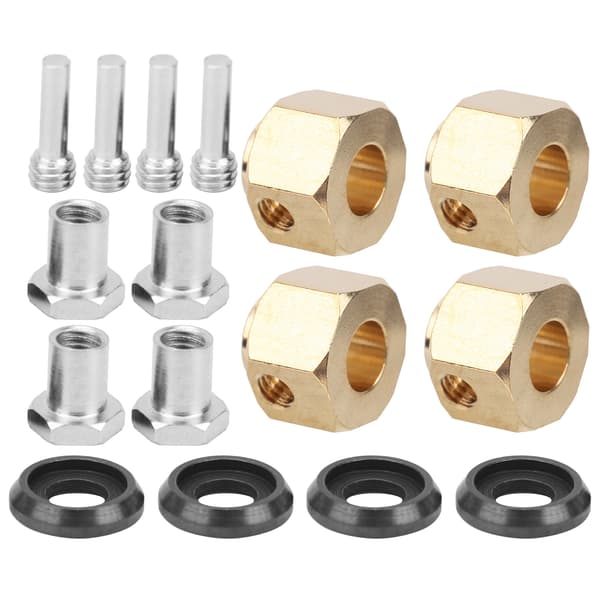 4 stk. messing kombineret hjulnavs-hexadapter passer til TRX4 TRX6 1/10 RC bilmodel 8mm