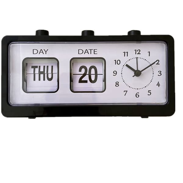 Manual Flip Alarm Clock Digital Clock Versatile Square Alarm Clock Study Calendar Fashion Clock