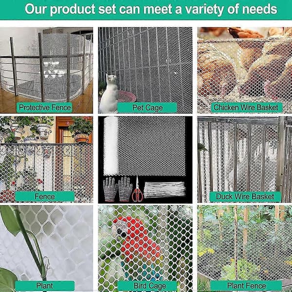 Reusable Cken Wire Fence Net Durable Hexagonal Mesh DIY Project One Cour