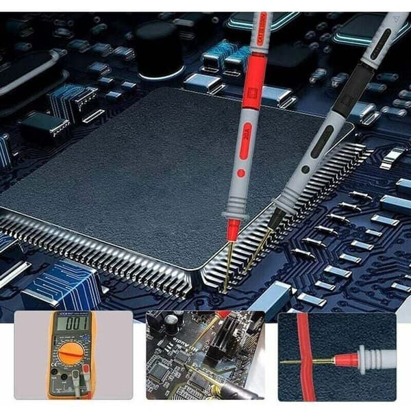 Digital Multimeter Test Lead Kit with Alligator Clips - Compatible with Most Multimeters