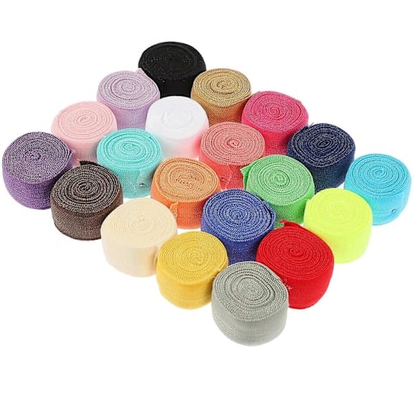 20 Rolls Braided Elastic High Elasticity Rope Sewing Braid Knitted Rope Band for DIY