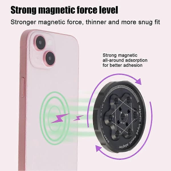 2024 Uppgraderad Magnetisk Tripod Selfie Stick för Magsafe Magnetisk Bas