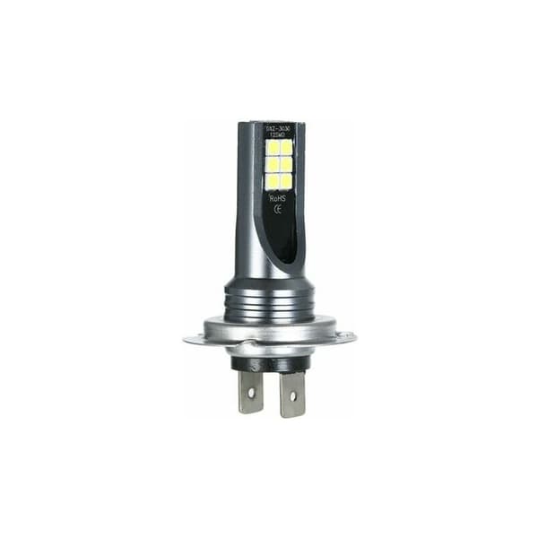 H7 Bil LED Tåkelys Pære 200W Frontlykt 6000K Hvit HID Dekoder Svart 2stk