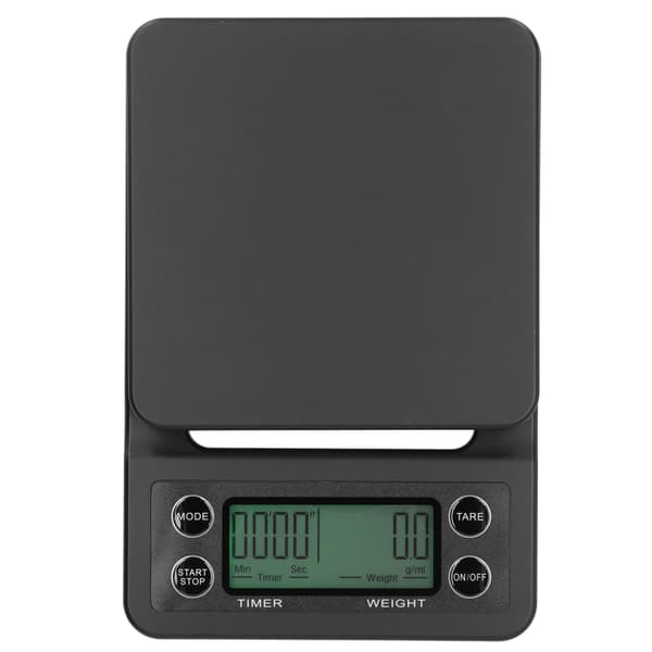 3 kg/0,1 g multifunksjonell elektronisk vekt LCD digital kjøkkenkaffevekt med timerfunksjon