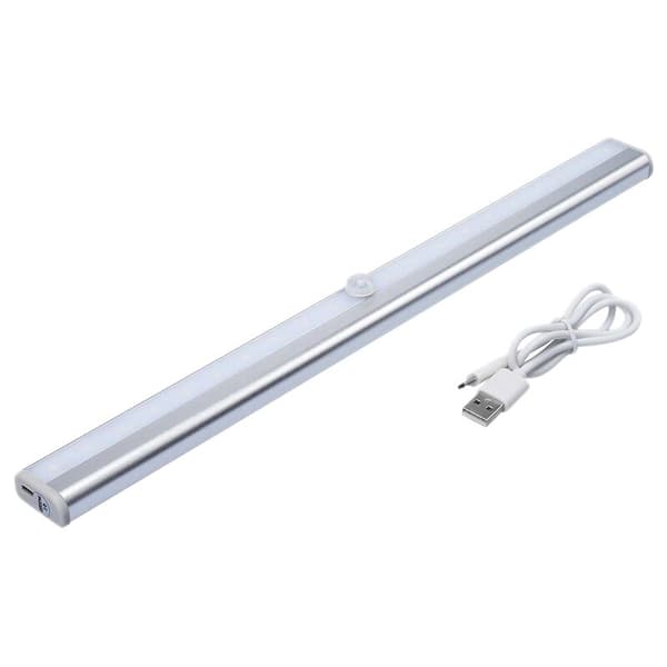 20 LED nattlys skaplampe med bevegelsessensor USB oppladbar